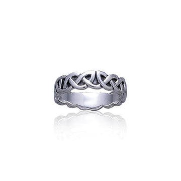 Celtic Knotwork Sterling Silver Ring TR375 - Jewelry